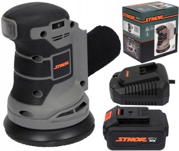 ОРБИТАЛЬНАЯ ШЛИФОВАЛЬНАЯ МАШИНА STHOR PEX 125MM АККУМУЛЯТОР 20В +4Ач