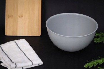 MISKA kuchenna plastikowa szara 19 cm duża 1,5l na sałatkę owoce wytrzymała