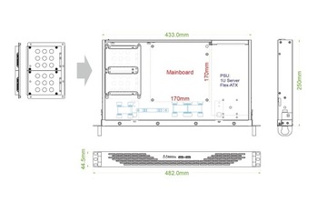 19-ДЮЙМОВЫЙ СЕРВЕРНЫЙ КОРПУС INTER-TECH IPC 1U-K-125L