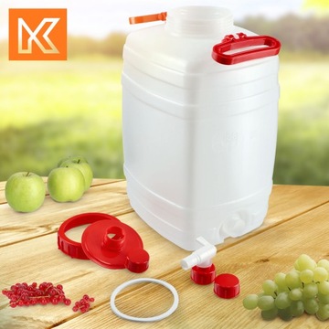 БОЧКА С КРАНОМ, КАНИСТРА ДЛЯ ВОДЫ, 25 Л
