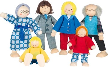 Игрушки для детей 3 -летняя куклы для дома деревянная семья набор 6EL Goki