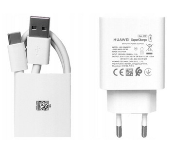 Оригинальное зарядное устройство HUAWEI SUPERCHARGE 40 Вт P30 P40 PRO