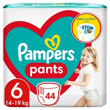 PAMPERS БРЮКИ 44 ПОДГУЗНИКИ ПОДГУЗНИКИ БРЮКИ РАЗМЕР 6