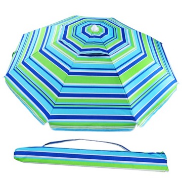 DUŻY PARASOL PLAŻOWY OGRODOWY FILTR UV ŁAMANY SKŁADANY 200cm