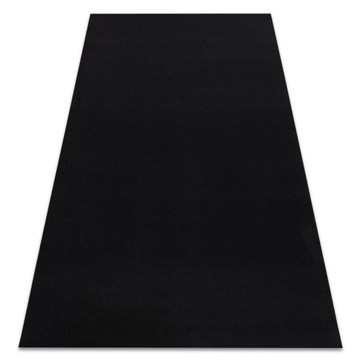 PODGUMOWANY DYWAN GŁADKI JEDNOLITY RUMBA 80x300 cm czarny @160607