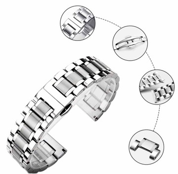 Браслет для часов 18 мм Silver Steel Full