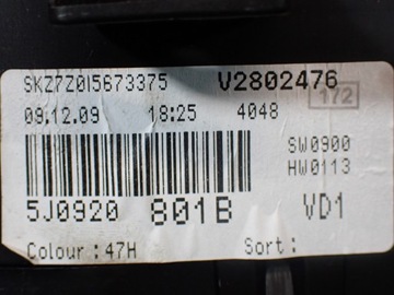 фото thumb №8, Skoda fabia ii 07-10 1.2 60km спідометр  прилади 5j0920801b