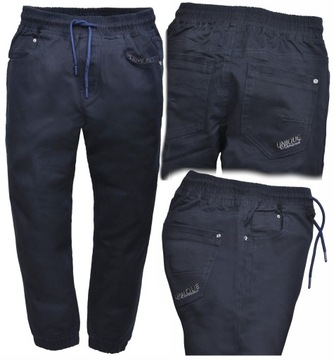 GULIO Брюки строгие JOGGERS, удобные, на резинке, темно-синие, размер 134/140