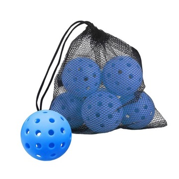 6 шт., 74 мм шарики Pickleball с сетчатым мешком для