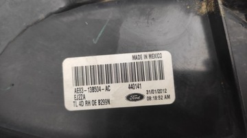 фото thumb №10, Лампа правая зад правые w крыло ford fiesta mk7 sedan usa ae83 13b504 ac