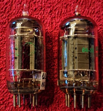 2 x GE USA 5963 ~ Ecc82 12au7 Gain104% 1964r