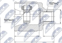 фото thumb №2, Шарнир внутренний honda cr-v ii 2.0 01-, fr-v accord