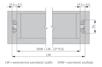 ШАРИКОВАЯ НАПРАВЛЯЮЩАЯ GTV H=53 L=900 ММ НАГРУЗКА 100 КГ