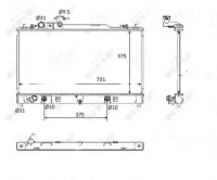 Купить Nrf 58561 радиатор, система охлаждение двигателя, фото thumb