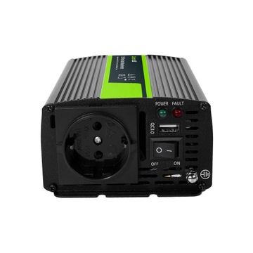 Автомобильный преобразователь напряжения GreenCell 12 В 300 Вт 600 Вт чистый синус USB