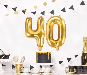 УКРАШЕНИЯ ШАРЫ на 40-летие, набор из 40 цифр