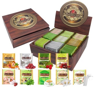Чайный сервиз Basilur 9 ВКУСОВ Four Seasons + ЧАЙ ПОДАРОК ​​- 90 пакетиков
