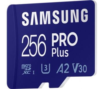 Карта Micro SD SAMSUNG PRO Plus 256 ГБ, 180/130 МБ/с.