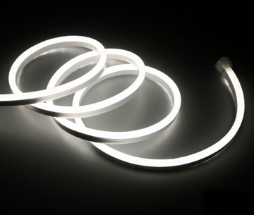 NEON FLEX LED 230V ХОЛОДНЫЙ БЕЛЫЙ ОДНОСТОРОННИЙ МОЩНЫЙ