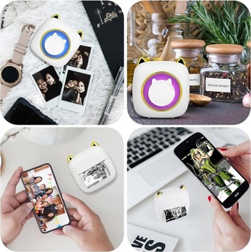 МИНИ ИНТЕЛЛЕКТУАЛЬНЫЙ СВЕТОДИОДНЫЙ ФОТОПРИНТЕР 7 ЦВЕТОВ + БУМАГА ДЛЯ ПЕЧАТИ