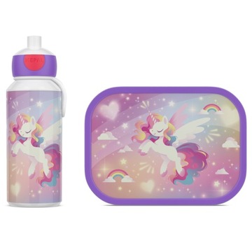 MEPAL ŚNIADANIÓWKA POJEMNIK LUNCHBOX KANAPEK BIDON UNICORN GLOW JEDNOROŻEC