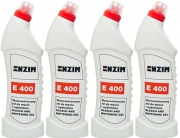 Enzim Żel do WC E400 Wybielanie Zestaw 4x0,75L