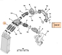 фото thumb №14, Шланг интеркулер c4 p308 picasso 1.6hdi 0382np