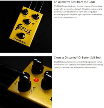 Zeus Drive Динамический гитарный эффект Overdrive Booster TC Electronic