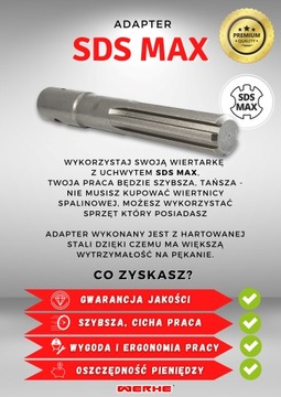 Wiertło Gleba 100D mm z adapterem SDS max Werhe