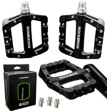 PEDAŁY PLATFORMOWE LEKKIE MTB nylon BLACK ROCKRBOS