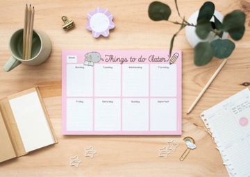 Еженедельный ежедневник Pusheen Rose Collection А4