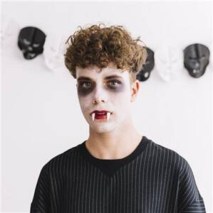 ZESTAW DO MAKIJAŻU FARBKI DO TWARZY CZARNY BIAŁY Halloween