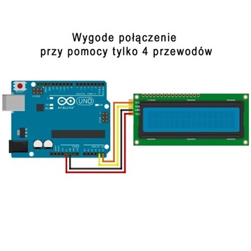 Синий дисплей LCD1602 2x16 с преобразователем HD44780