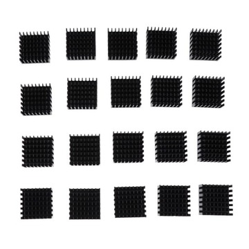 20X Алюминиевый радиатор Плавник радиатора 28x28x15 мм