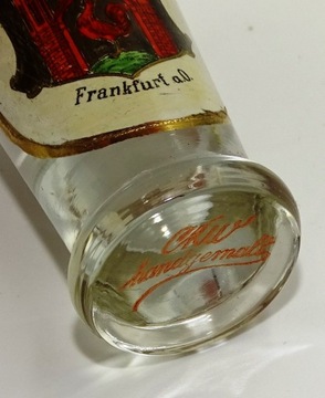 Przedwojenny kieliszek herb - Frankfurt nad Odrą Słubice oryginał
