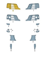 фото thumb №1, Решітка заглушка бампер перед права audi q7 sq5