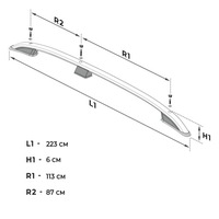 фото thumb №8, Рейлінги дахові багажник do ford transit custom i 2012-2023 short | короткий