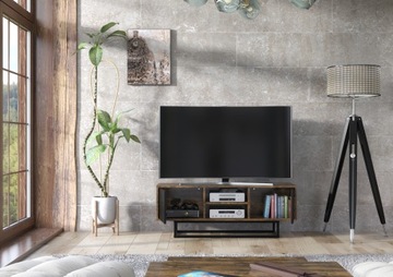 LOFT INDUSTRIAL TV RTV ШКАФ СТОЛИК ЧЕРНЫЙ LFT001
