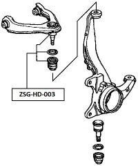 фото thumb №2, Шаровая опора рычага верхний honda accord cb 1990-1998