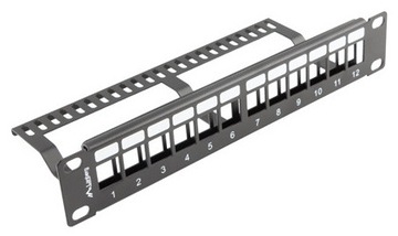 Патч панель 12x 10 '' 1U пустое с организатором