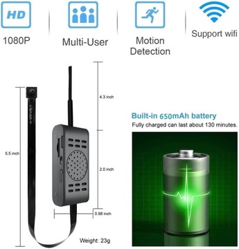 Mini kamera 1080p, kamera do monitoringu, mała kamera IP, kamera wideo