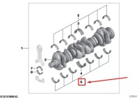 Вкладиш головна вала колінчастого двигуна bmw x5 e70 7810417 11217810417 Ціна, фото thumb