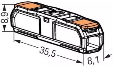 Проходной быстроразъемный разъем WAGO, 32А, 450В, 0,2-4 мм², Wago, WG-221-241