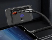 Разъём автомобильные монтажные 12v 24v 4 usb pd qc 3.0 on off 96w крышка Недорого, фото thumb