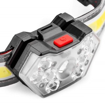 Latarka czołowa LED 6500K USB oświetlenie boczne