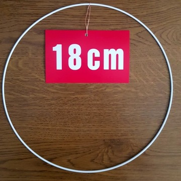 BIAŁE kółko/obręcz do łapaczy snów i makram 18 cm