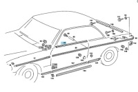 фото thumb №1, Планка хром двері ліва верхній підвіконна mercedes w123 coupe