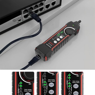 Miernik Tester sieci kabli LAN RJ45 UTP STP światłowody Noyafa NF-918S
