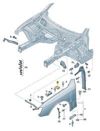 фото thumb №1, Новое оригинальные audi оригинальный номер держатель 8t0821469b