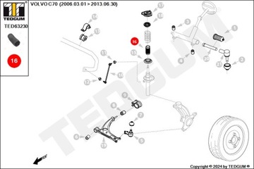 КРЫШКА АМОРТИЗАТОРА ПЕРЕДНЯЯ ЛЕВАЯ ПРАВАЯ FORD MAZDA VOLVO C-MAX FOCUS KUGA